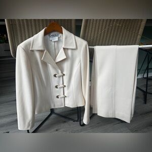 Carlisle Women's Cream Blazer with Metal Accents & Pants